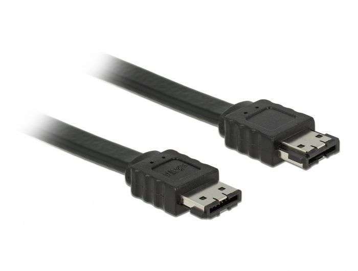 DeLock Cable eSATA 3 Gb/s receptacle > eSATA receptacle 1m Black