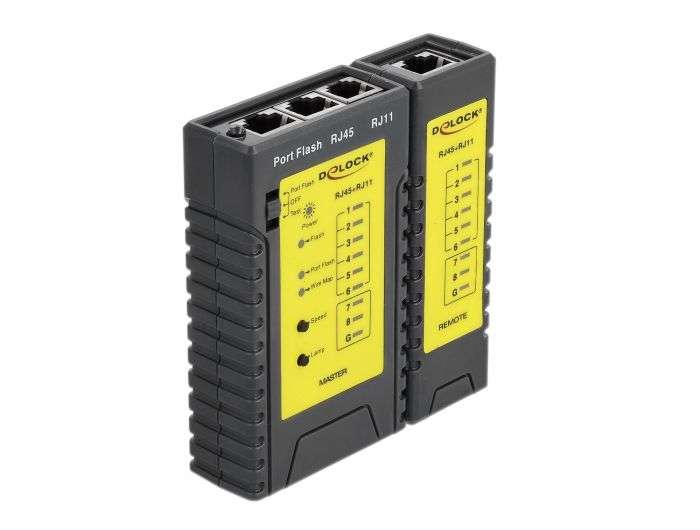 DeLock Cable Tester RJ45 / RJ12 + Portfinder