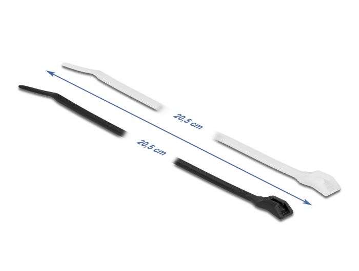 DeLock Cable tie with flat head L 205 x W 2.5mm 100 pieces