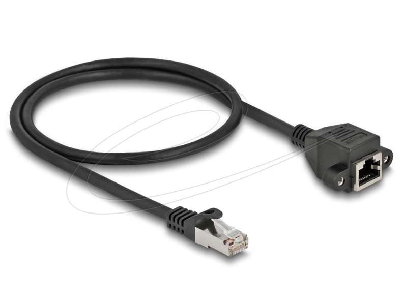 DeLock CAT6A S-FTP Patch Cable 0,5m Black