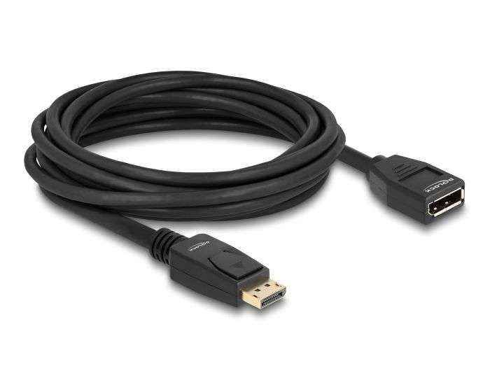 DeLock DisplayPort 1.2 male/famale 4K Extension cable 5m Black