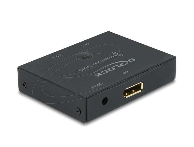 DeLock DisplayPort 2 - 1 Switch bidirectional 8K 30 Hz