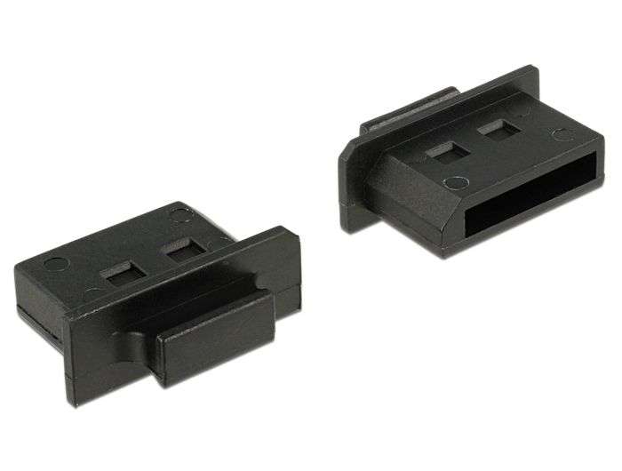 DeLock Dust Cover for Displayport female with grip 10 pieces Black