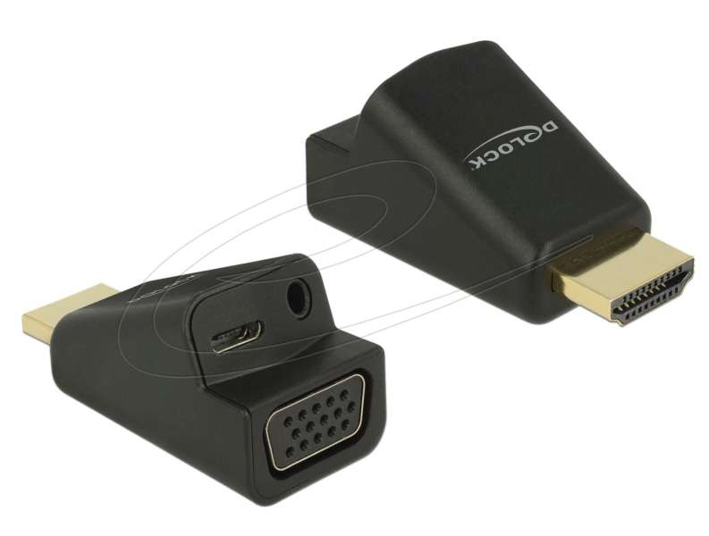 DeLock HDMI to VGA with Audio Adapter Black