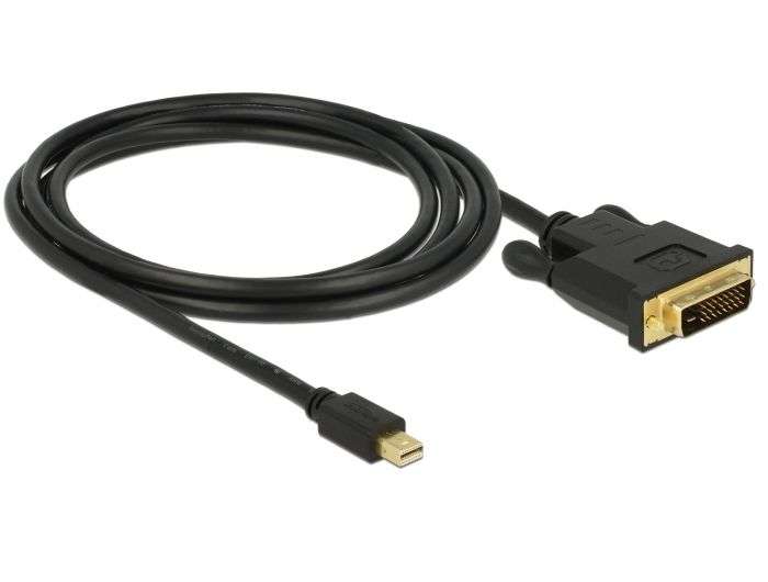 DeLock Mini Displayport 1.1 male > DVI-D (24+1 Single Link) male 2m