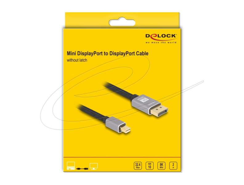 DeLock Mini DisplayPort to DisplayPort 8K cable 2m Grey