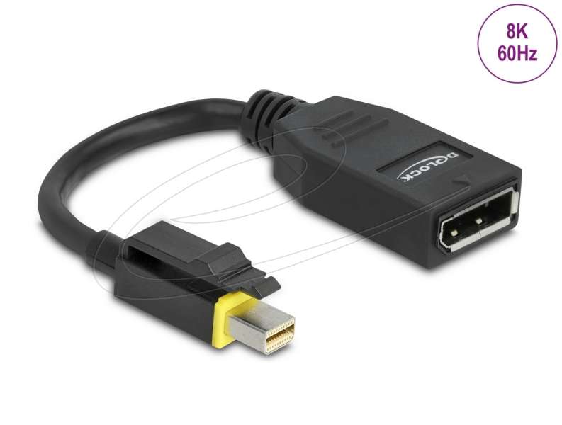 DeLock miniDisplayPort 1.4 to DisplayPort Adapter 8K/60Hz Black