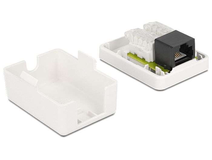 DeLock Modular Wall Outlet 1 Port Cat.6 compact UTP