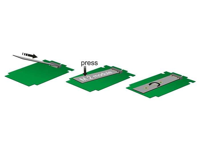 DeLock PCI Express Card > 2x internal M.2 Key B 110 mm - Low Profile Form Factor