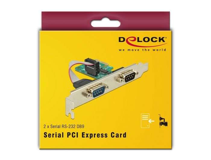 DeLock PCI Express Card to 2x Serial RS-232