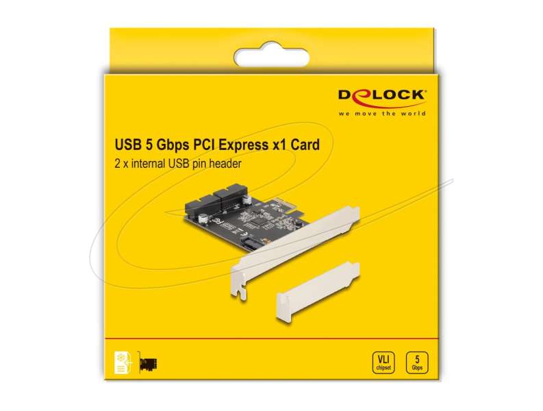DeLock PCI Express x1 Card to 2 x internal USB 5 Gbps Pin Header