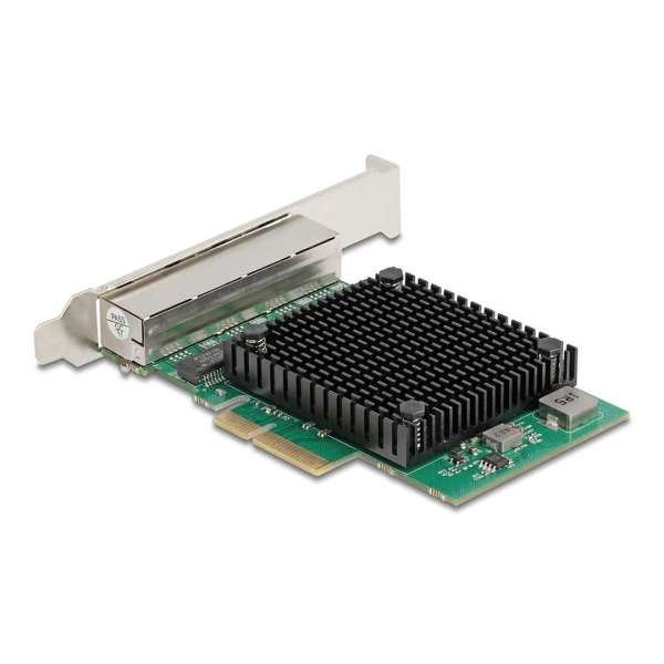 DeLock PCI Express x4 Network Card 2.5 Gigabit LAN 4 x RJ45 RTL8125
