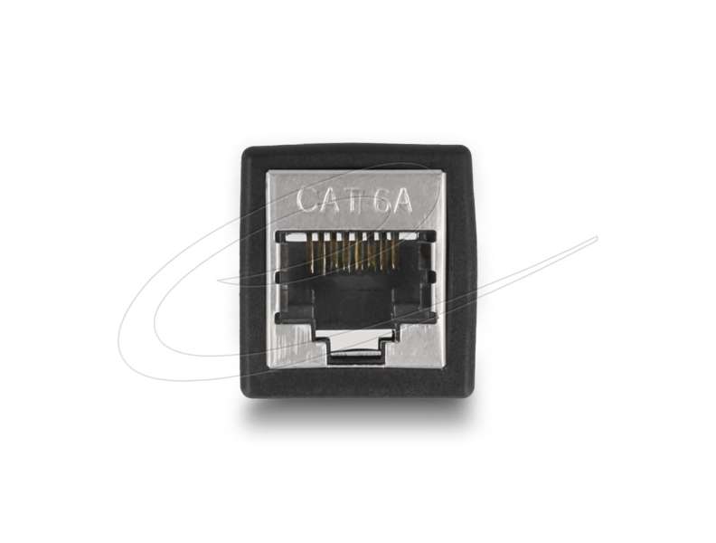 DeLock RJ45 jack to RJ45 jack CAT6A Black