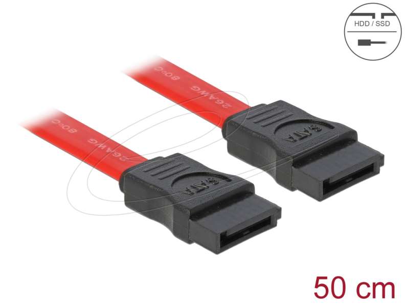 DeLock SATA 3 Gb/s Cable 50cm Red