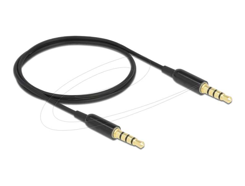 DeLock Stereo Jack 3.5mm male to male cable 0,5m Black
