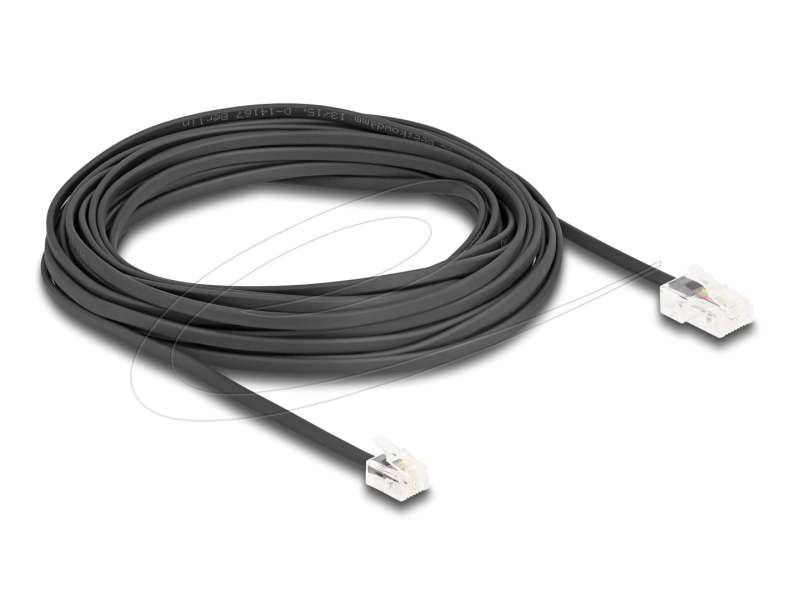 DeLock Telephone Cable RJ45 plug to RJ11 plug black 10m Black