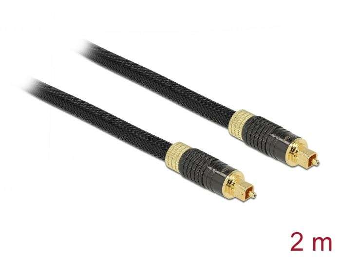 DeLock Toslink Standard Cable male - male 2m Black