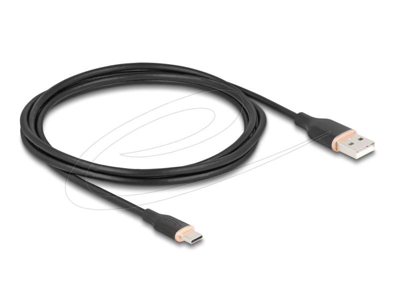 DeLock USB 2.0 kábel USB-A to USB-C 2,5m Black
