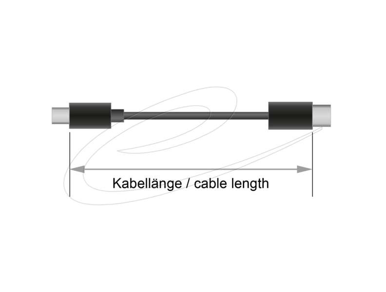 DeLock USB 2.0 cable Type-C to Type-B 4m Black