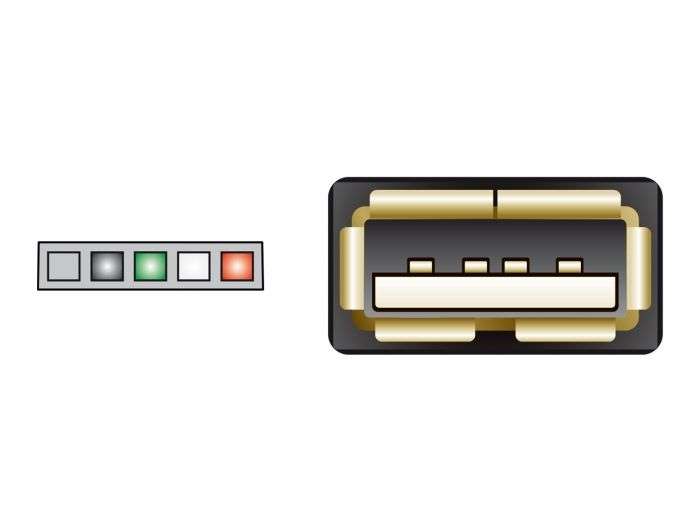 DeLock Cable USB 2.0 pin header female 2m 5pin > USB 2.0 Type-A female 15cm