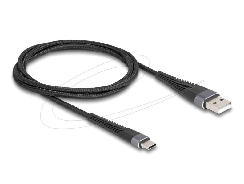 DeLock USB 2.0 USB Type-A male to USB Type-C male cable 1m Black