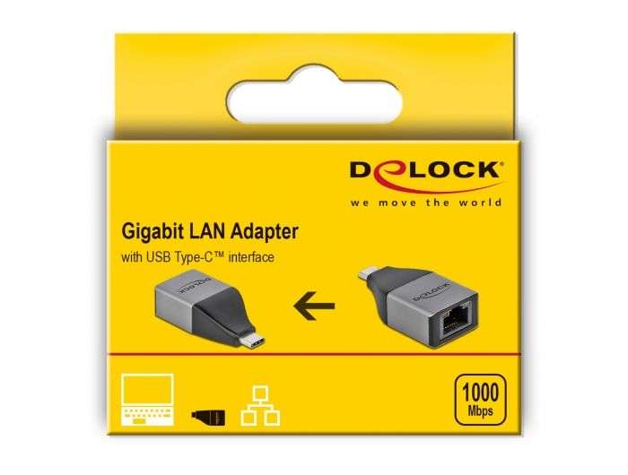 DeLock USB Type-C with Gigabit LAN Adapter