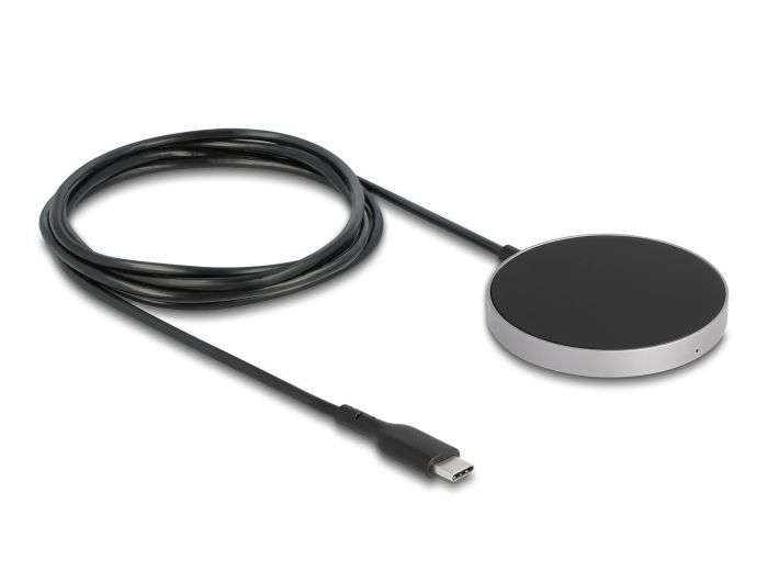 DeLock Wireless Charger with 5W/7,5W/10W/15W Inductive Charging Pad Black