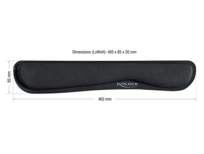 DeLock Wrist Rest for Keybord / Laptop Black