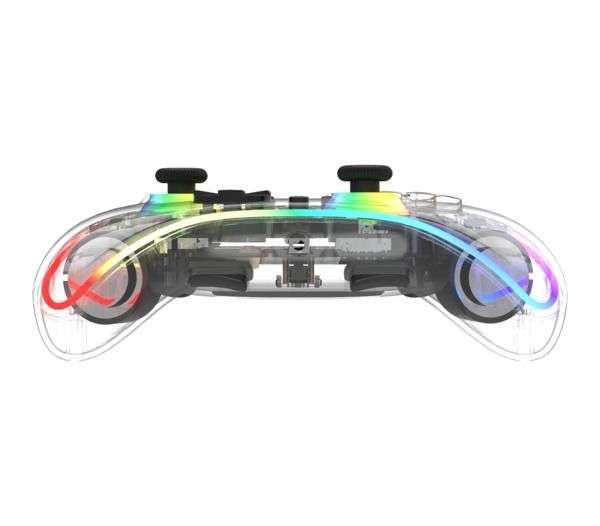 Deltaco GAM-198-T RGB Bluetooth Gamepad Transparent