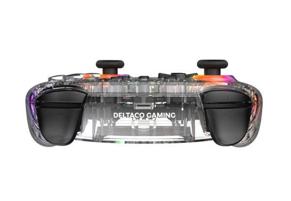 Deltaco GAM-198-T RGB Bluetooth Gamepad Transparent