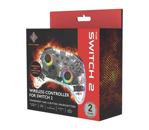 Deltaco GAM-198-T RGB Bluetooth Gamepad Transparent