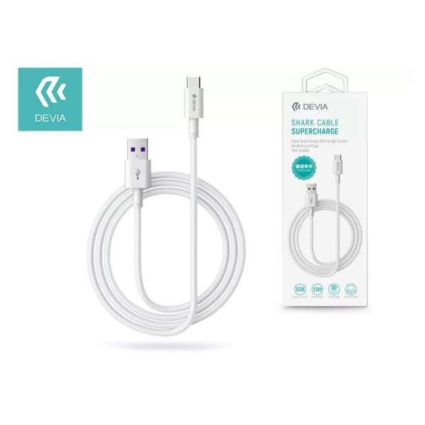 Devia Smart Series Super Charge USB To Type-C Cable Full Compatible 1,5m White