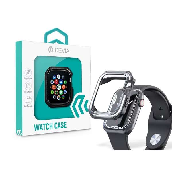 Devia Sport Series Shockproof Case For iWatch 45mm Black