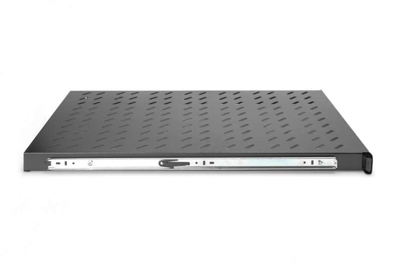 Digitus 1U extendible shelf for 1000mm depth racks 44x483x720mm up to 65 kg Black (RAL 9005)