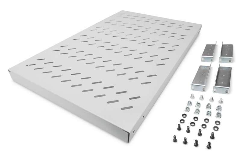 Digitus 1U fixed shelf for 1000mm depth racks 44x482x700 mm adjust. 700-900mm depth Grey