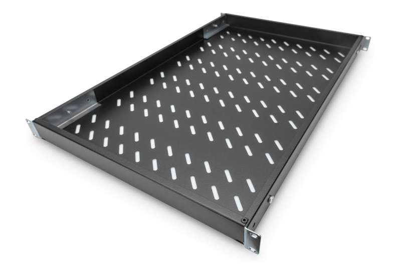 Digitus 1U fixed shelf for 1000mm depth racks 44x482x700mm adjust. 700-900mm depth Black