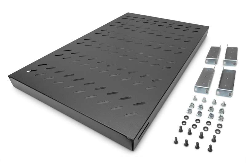 Digitus 1U fixed shelf for 1000mm depth racks 44x482x700mm adjust. 700-900mm depth Black