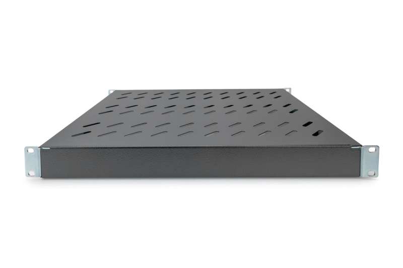 Digitus 1U fixed shelf for 600mm depth racks 44x482x350mm adjust. 350-550mm Depth Black