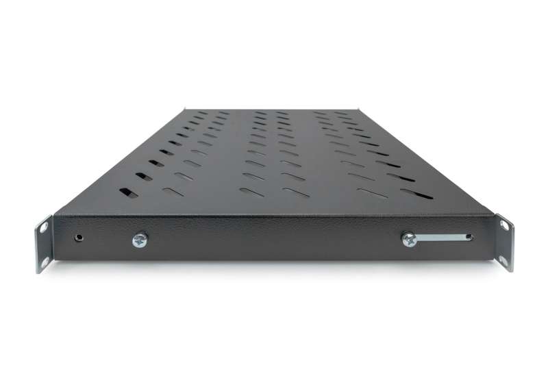 Digitus 1U fixed shelf for 600mm depth racks 44x482x350mm adjust. 350-550mm Depth Black