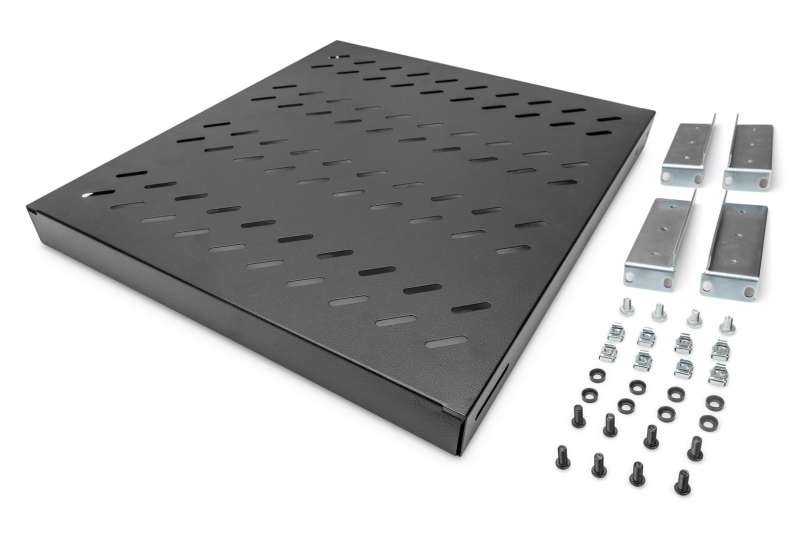 Digitus 1U fixed shelf for 800mm depth racks 44x482x500mm adjust. 500-700mm depth Black