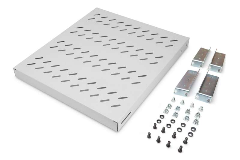 Digitus 1U fixed shelf for 800mm depth racks 44x482x500mm adjust. 500-700mm depth Grey