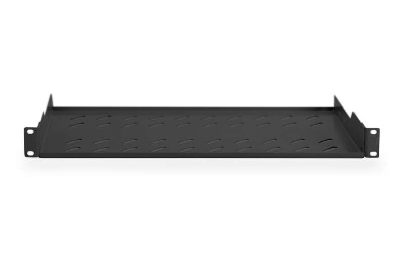 Digitus 1U fixed shelf for racks from 400mm depth 45x483x250mm up to 15kg Black (RAL 9005)