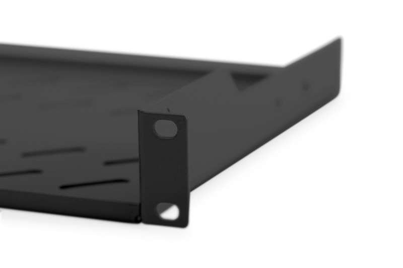 Digitus 1U fixed shelf for racks from 400mm depth 45x483x250mm up to 15kg Black (RAL 9005)