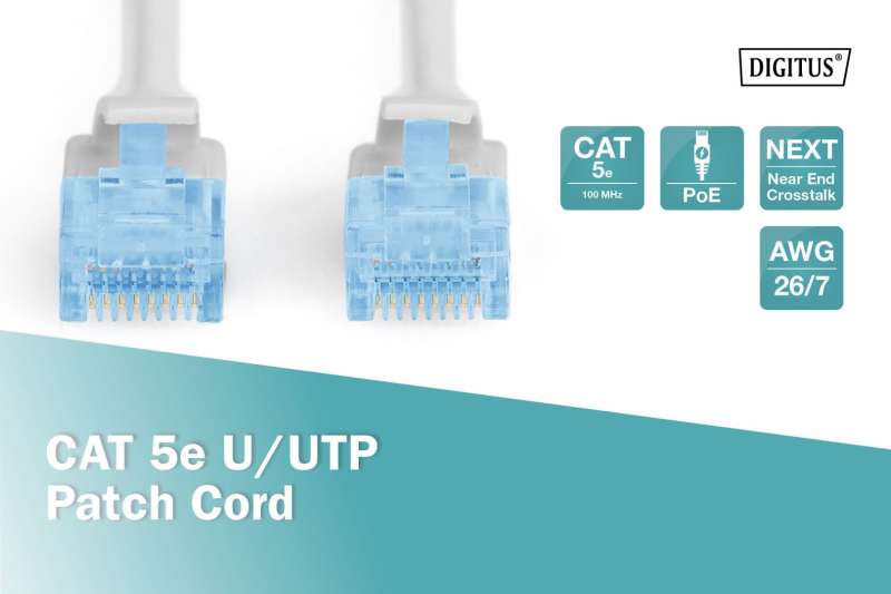 Digitus CAT5e U-UTP Patch Cable 5m Grey