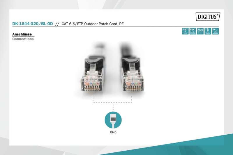 Digitus CAT6 S-FTP Patch Cable 2m Black