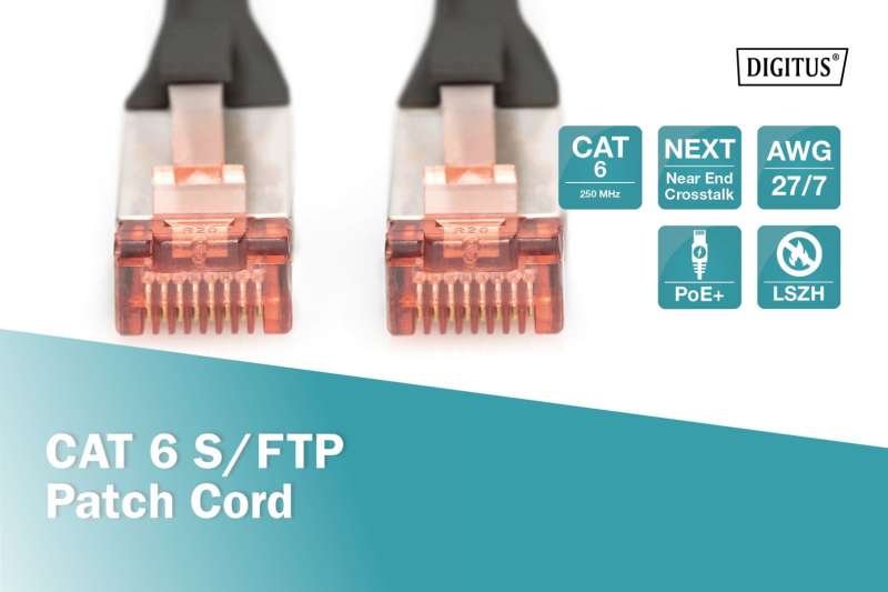 Digitus CAT6 S-FTP Patch Cable 3m Black