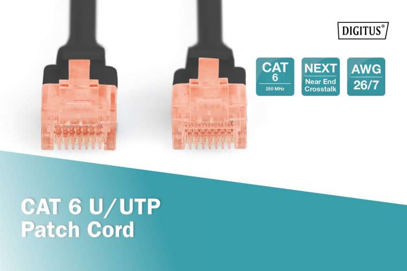Digitus CAT6 U-UTP Patch Cable 3m Black