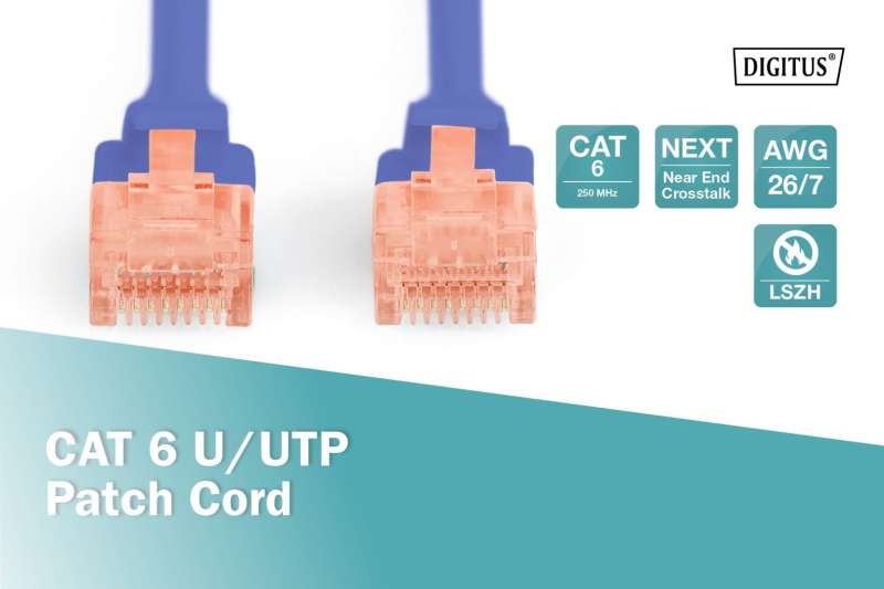 Digitus CAT6 U-UTP Patch Cable 5m Blue