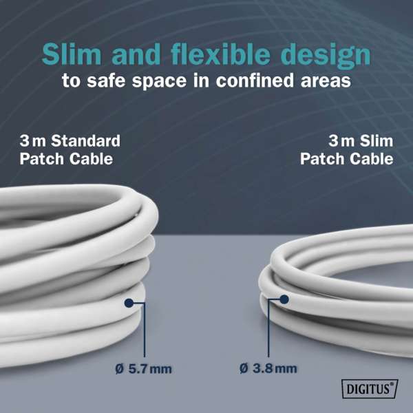 Digitus CAT6A F-FTP Patch Cable 0,3m Grey