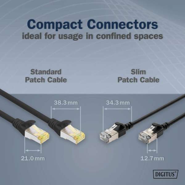 Digitus CAT6A F-FTP Patch Cable 1m Black
